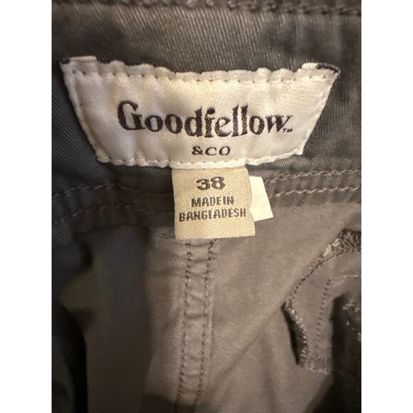 Good Fellow Men’s Gray Cargo Shorts, Sz 38, 11” Inseam Extra Seat Room NWT - Picture 6 of 7